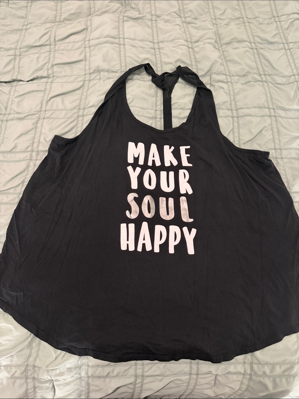 torrid Black Tank Top with White Graphic